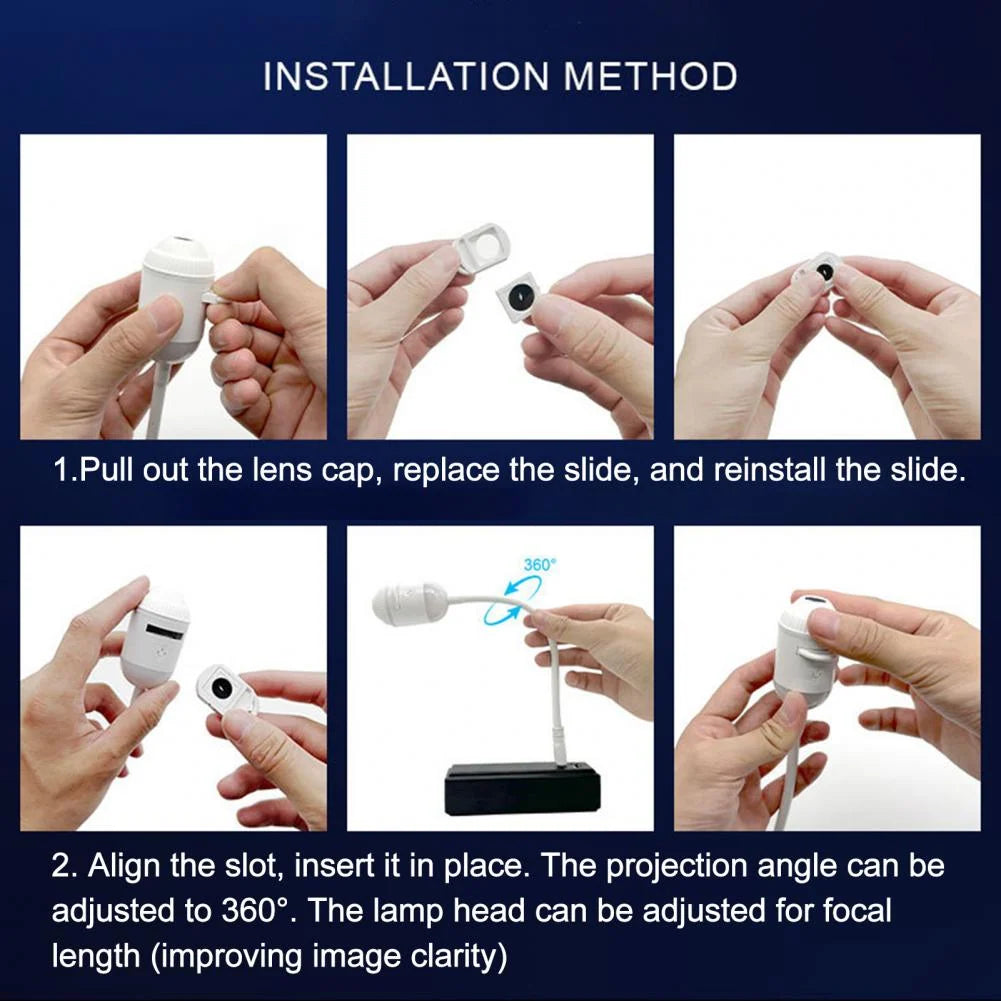 Star Projector Night Light Touch Control Adjustable Brightness & Dual Modes