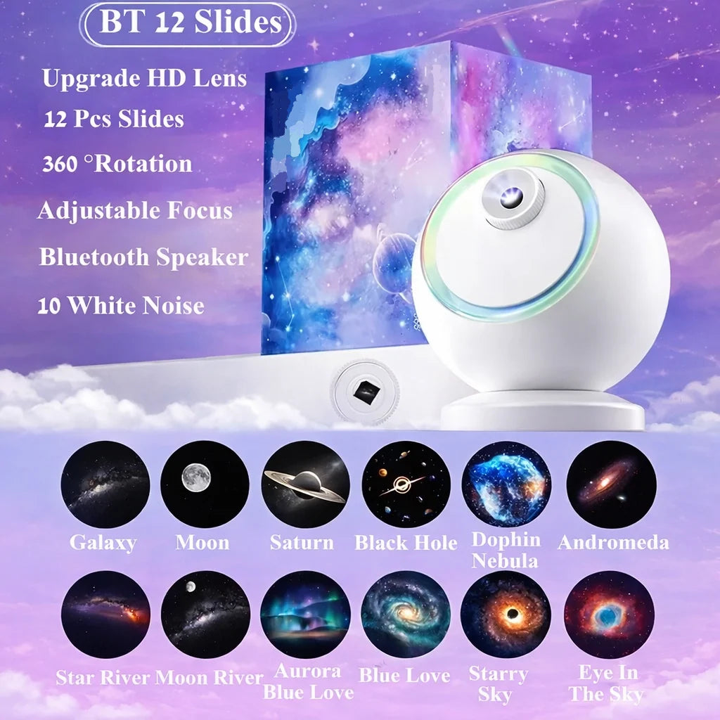 Star Projector Rotating Nebula Bluetooth Speaker
