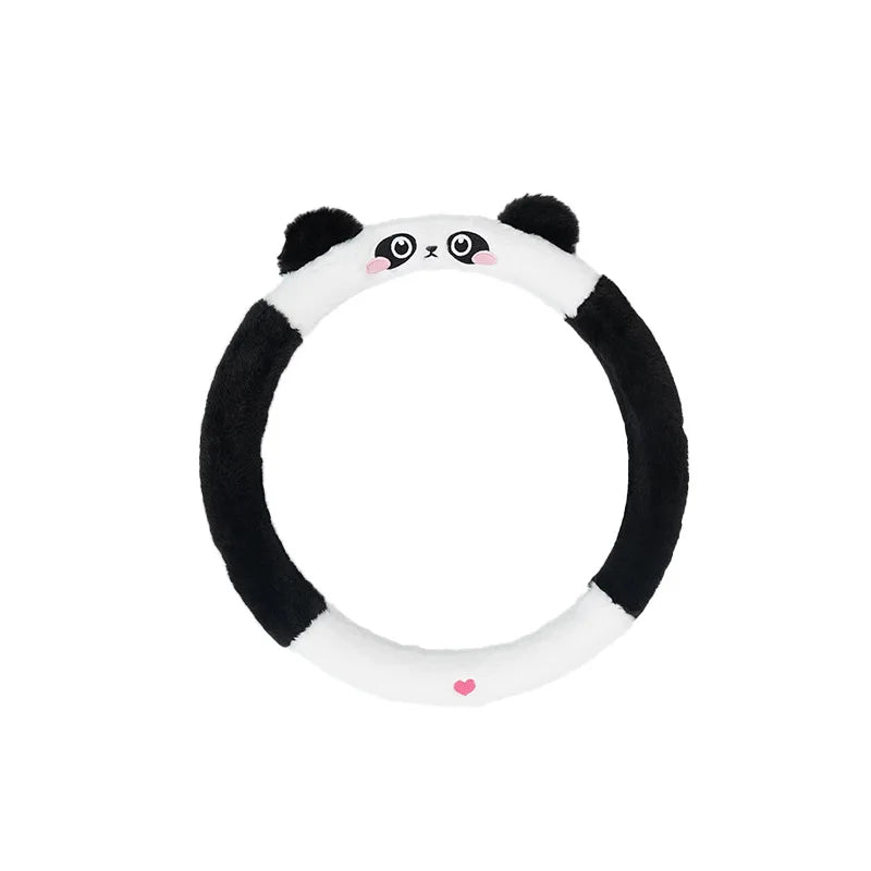 Steering Wheel Cover Plush Animal Design Warm Grip