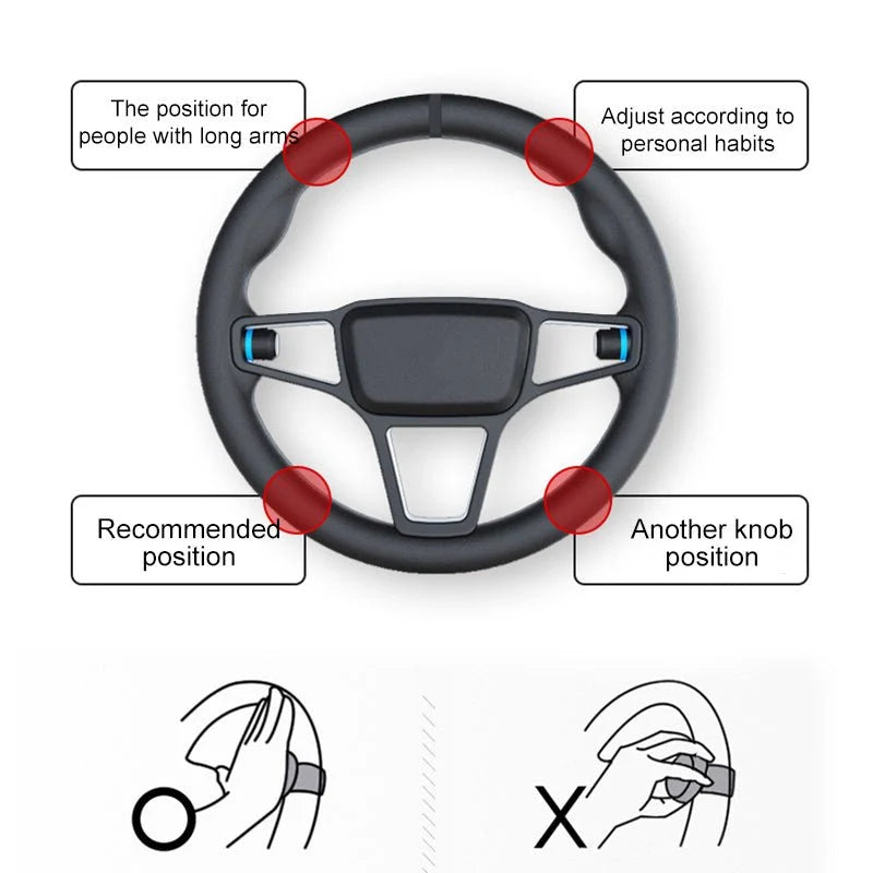 Steering Wheel Spinner Knob Ergonomic Grip 360° Rotation