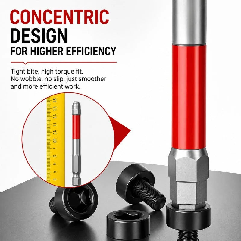 Stepped Hex Bit Set Magnetic Multi-Size S2 Alloy Steel