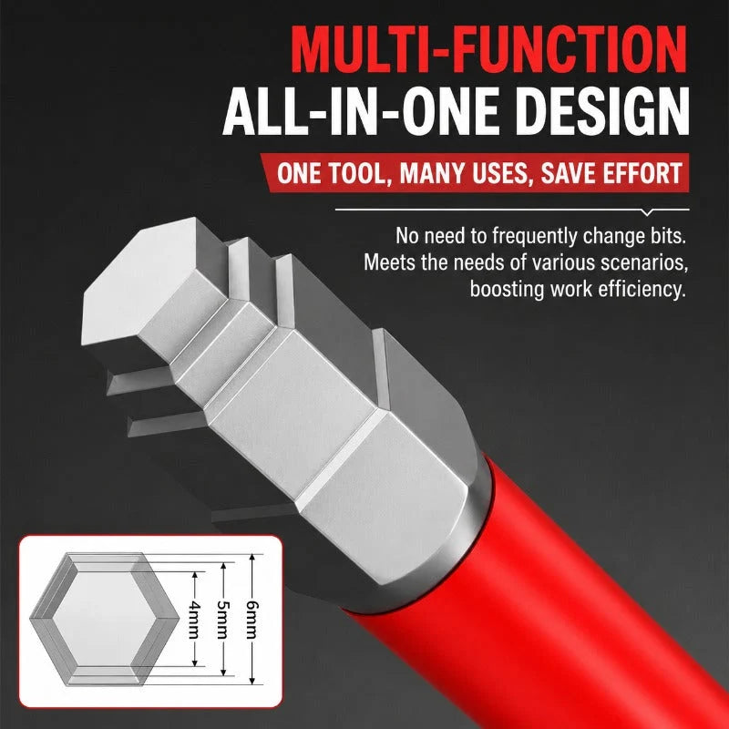 Stepped Hex Bit Set Magnetic Multi-Size S2 Alloy Steel