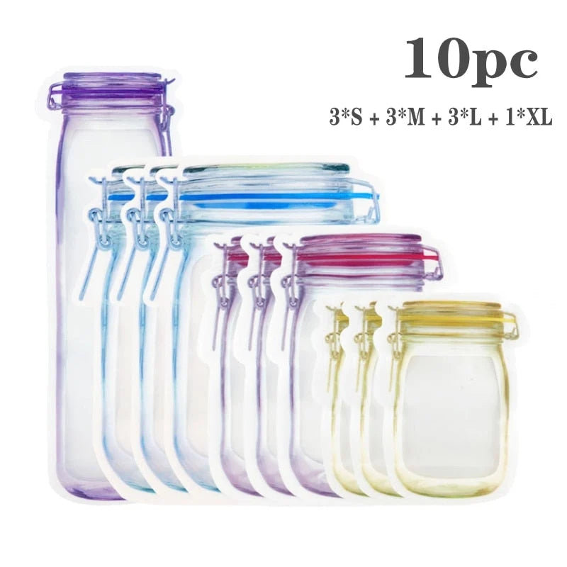 Storage Bags Transparent Reusable Foldable PET PE