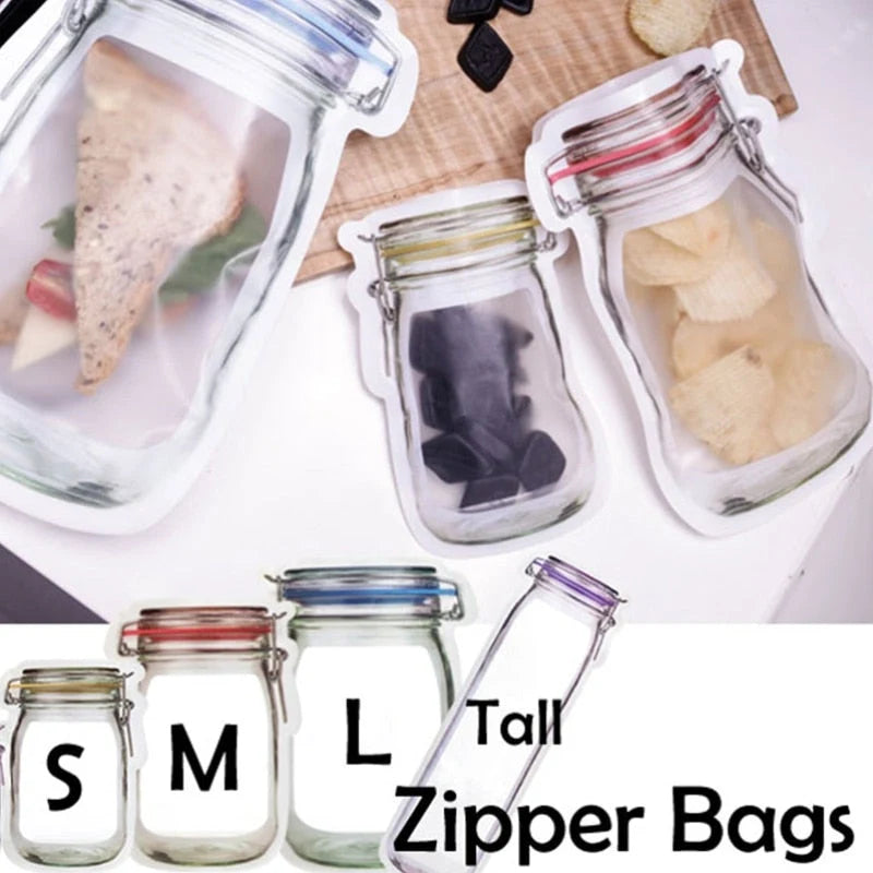 Storage Bags Transparent Reusable Foldable PET PE