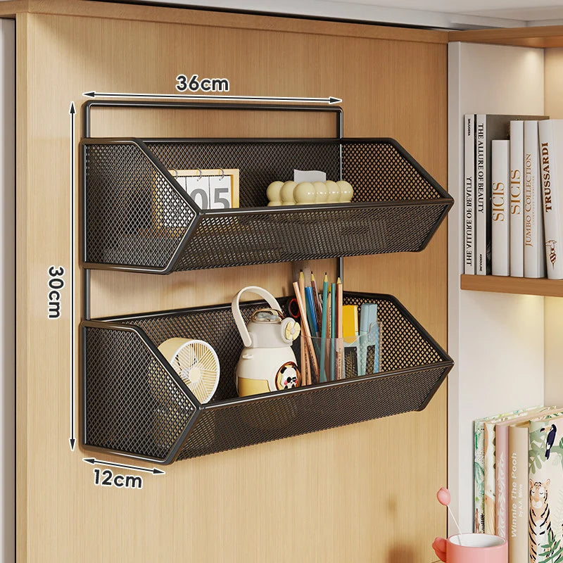 Storage Basket Over-Cabinet Hanging Rust-Resistant Metal Mesh