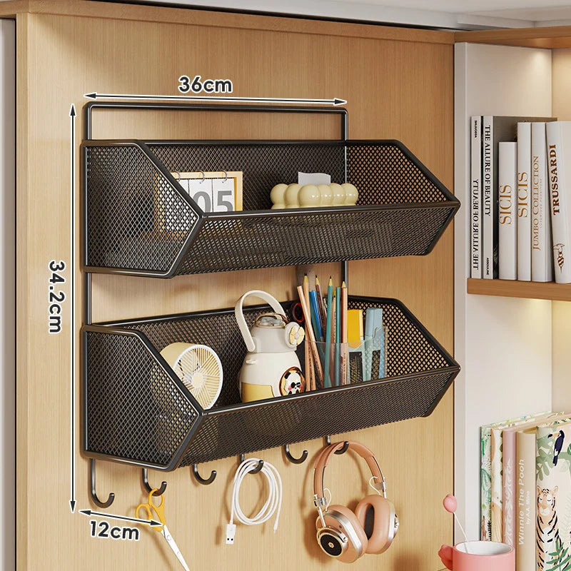 Storage Basket Over-Cabinet Hanging Rust-Resistant Metal Mesh