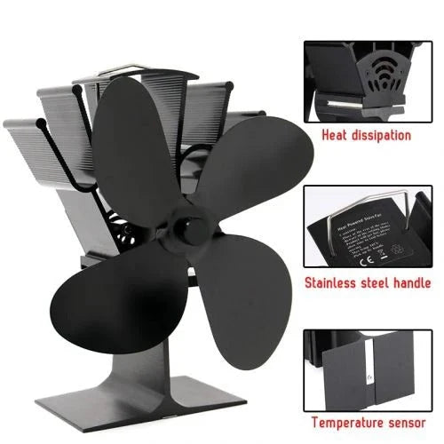 Stove Fan Heat-Powered Automatic Activation 210 CFM