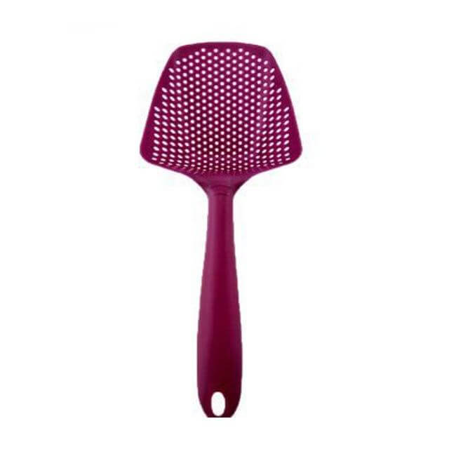 Strainer Spoon Plastic Dishwasher-Safe S scoop-and-Drain Design