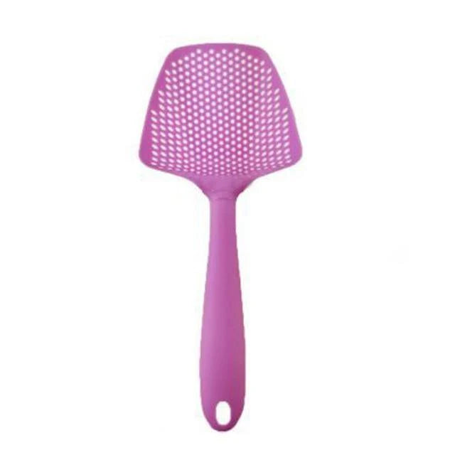 Strainer Spoon Plastic Dishwasher-Safe S scoop-and-Drain Design