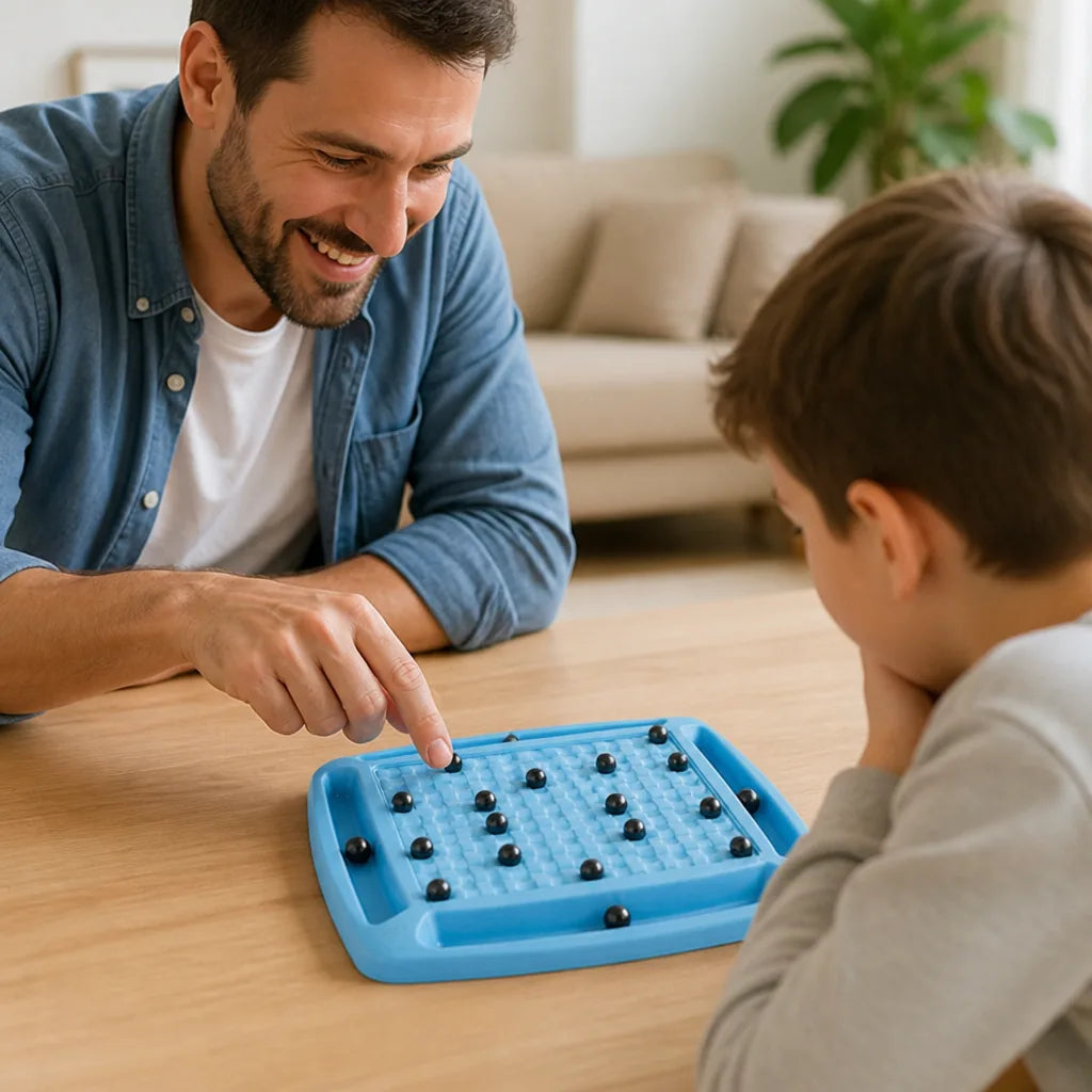 Strategy Game Magnetic Board 20 Black Balls