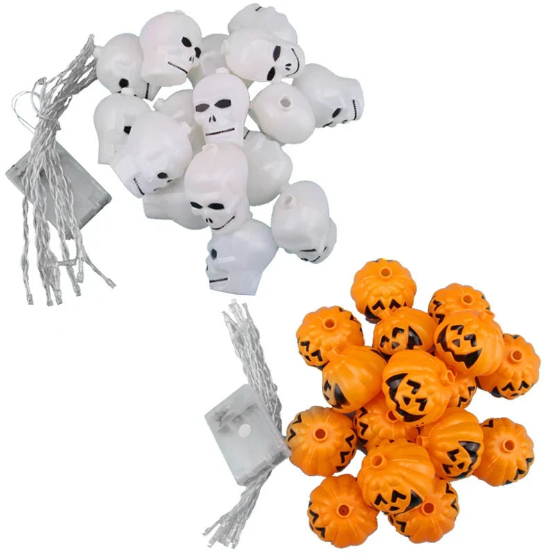 String Lights Battery-Powered Jack-O-Lantern Indoor & Outdoor