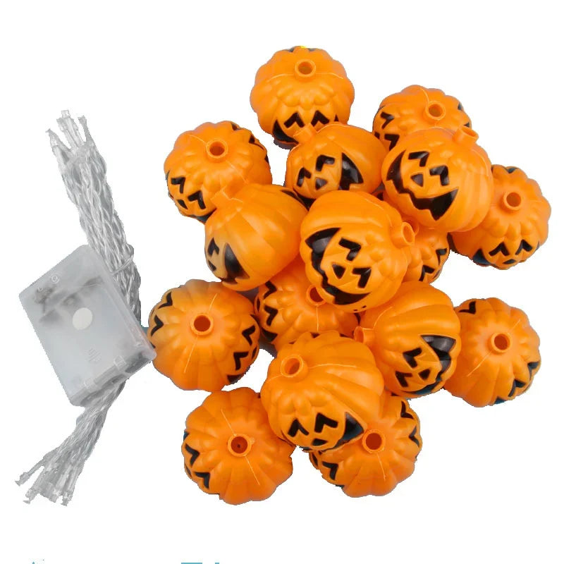 String Lights Battery-Powered Jack-O-Lantern Indoor & Outdoor