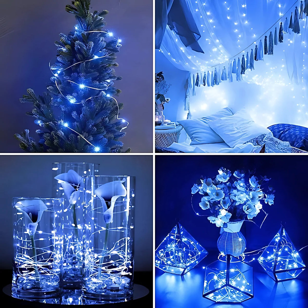 String Lights Flexible Wire Waterproof Set of 100