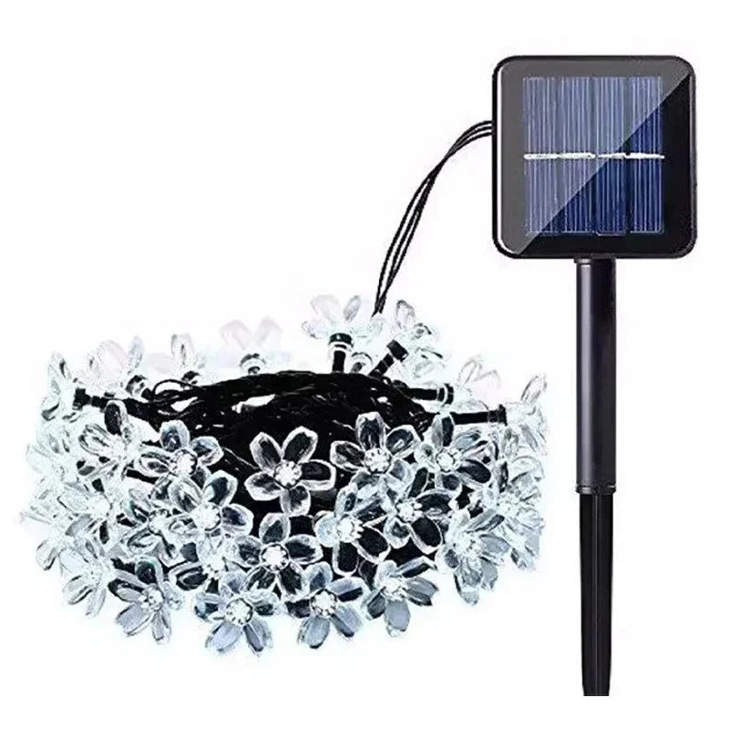 String Lights Solar Cherry Blossom Waterproof