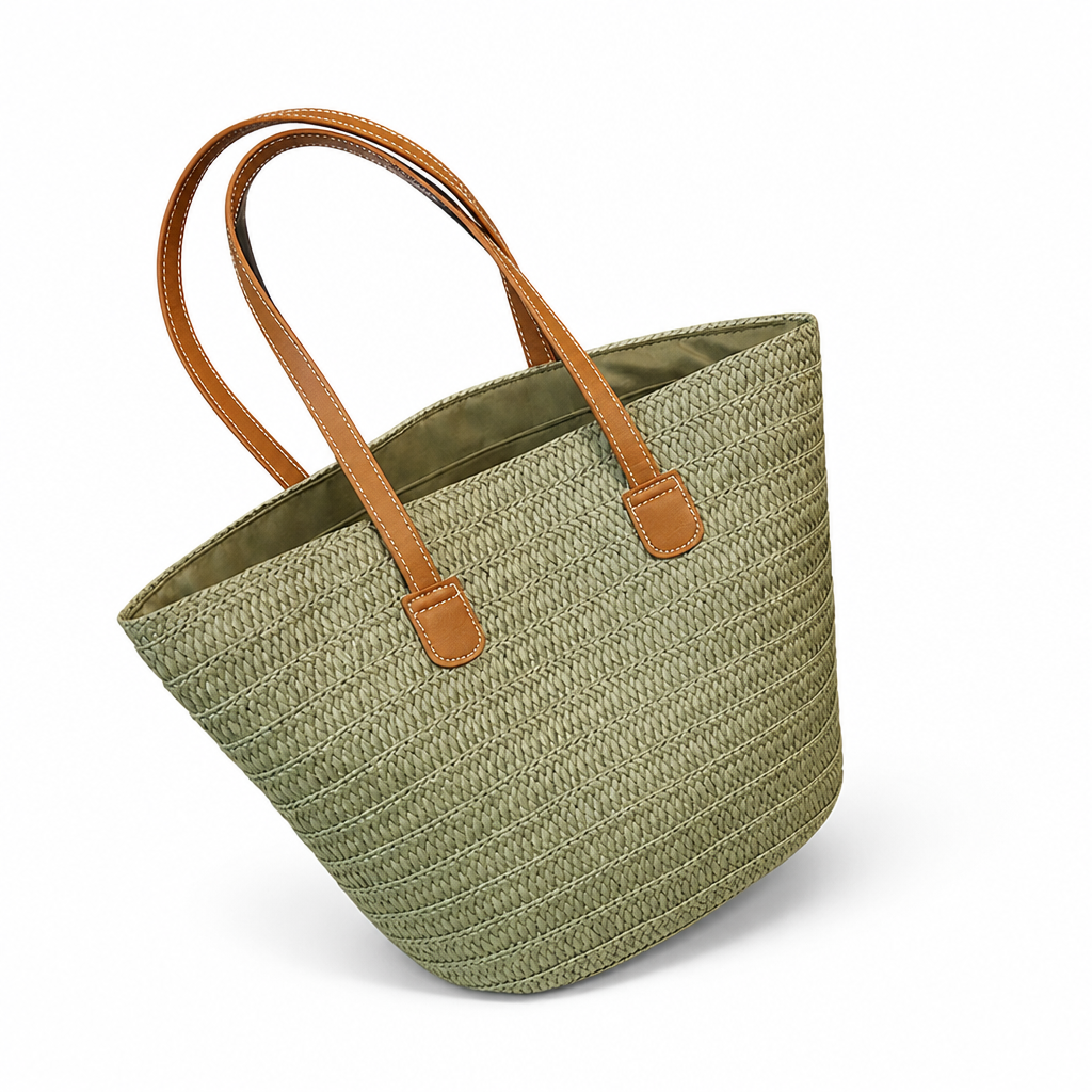 Structured Sustainable Handbag With Ergonomic Handles
