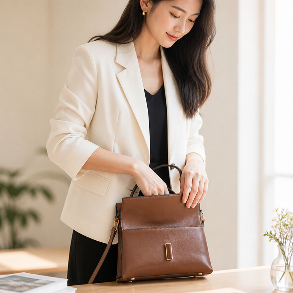 Structured Top Handle & Detachable Strap Handbag