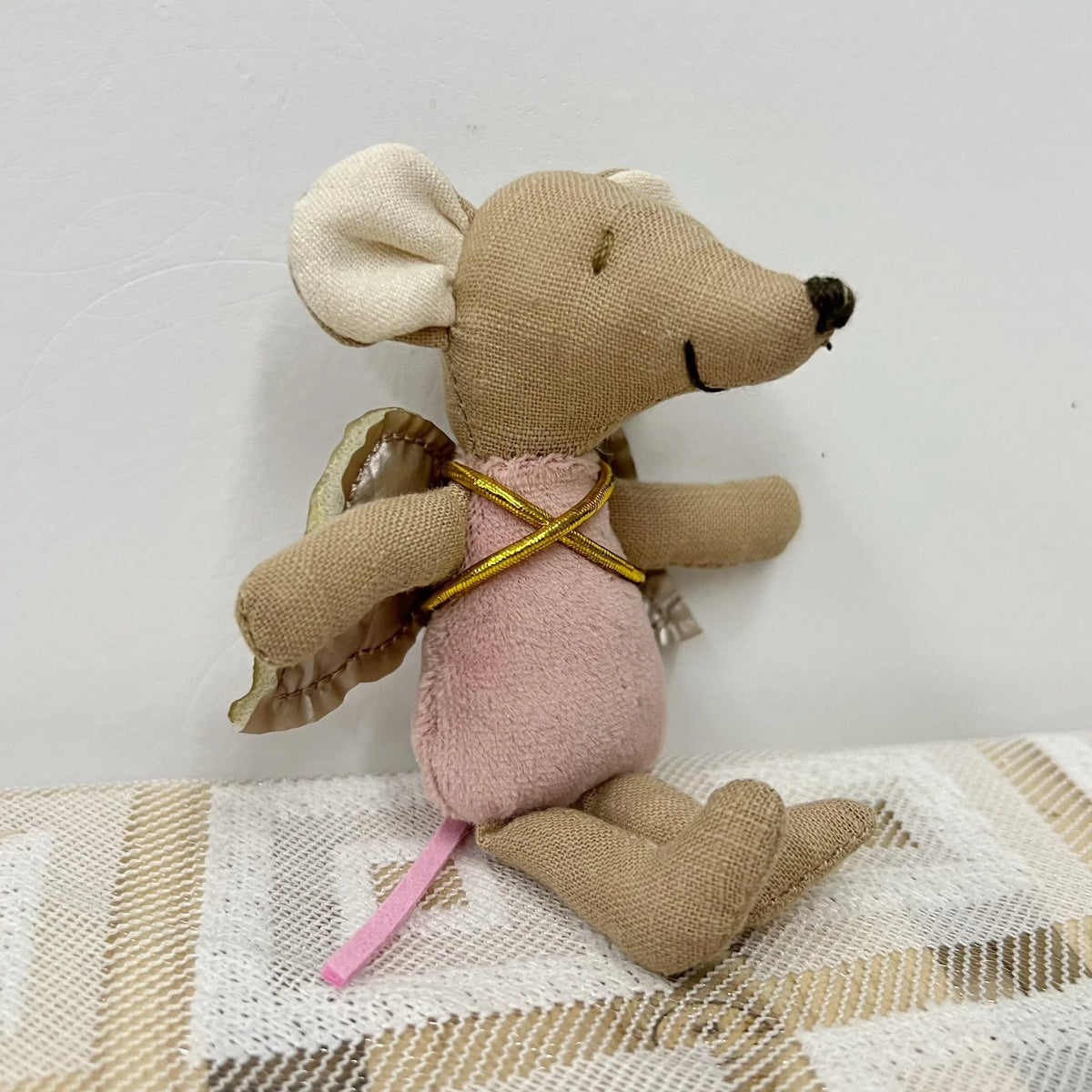 Stuffed Animal Doll Cotton-Linen Embroidered Details