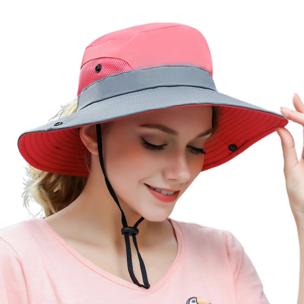 Sun Hat Wide Brim UPF 50 Ponytail Opening