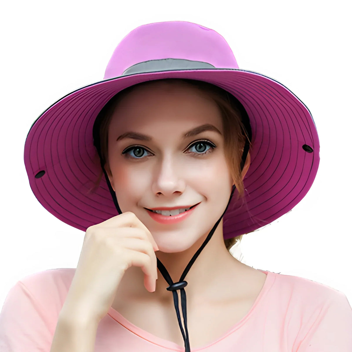 Sun Hat Wide Brim UPF 50 Ponytail Opening