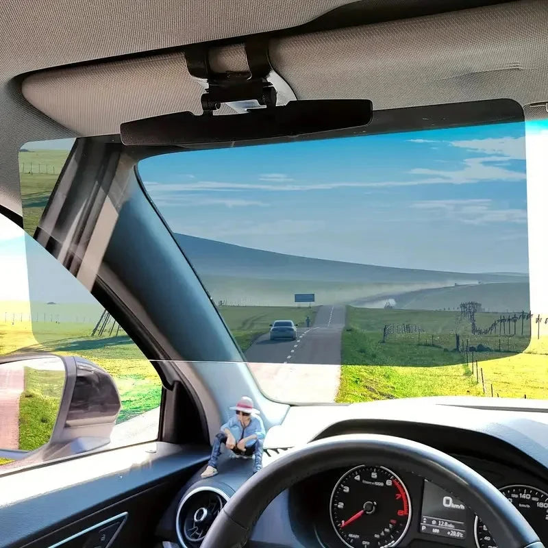 Sun Visor Extender Polarized Acrylic Adjustable Clip & Strap