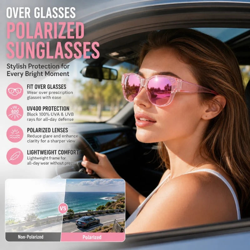 Sunglasses Fit-Over Prescription Polarized UV400 Protection