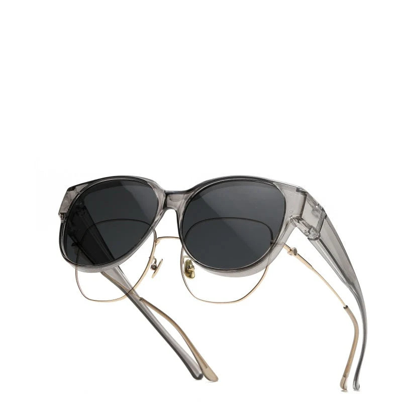 Sunglasses Over Glasses Polarized UV400 Cat-Eye Design