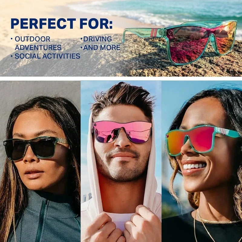 Sunglasses Square Flat-Top Polarized UV400 Protection