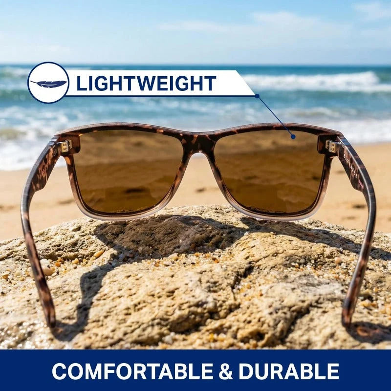 Sunglasses Square Flat-Top Polarized UV400 Protection