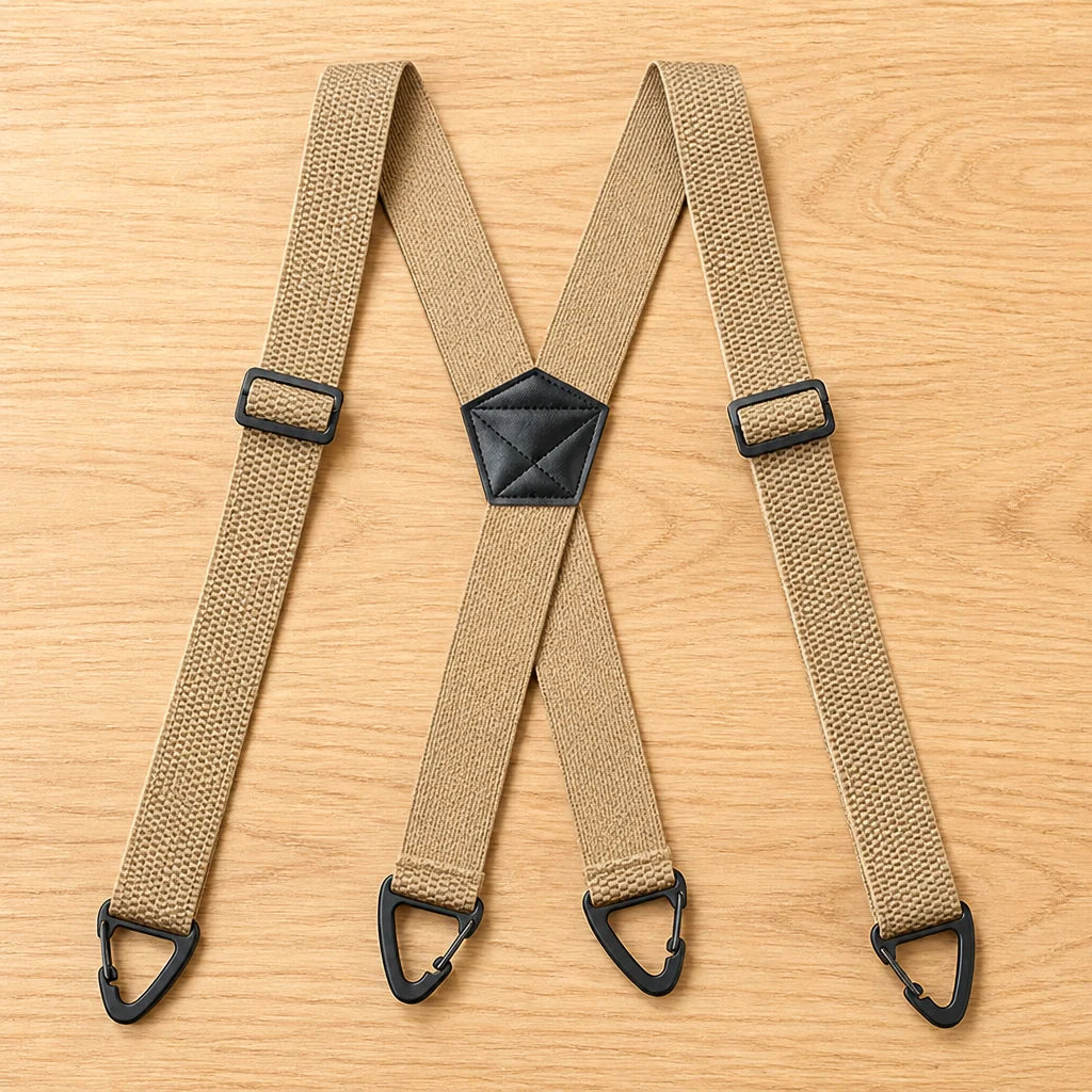 Suspenders Adjustable Elastic Straps Metal Hook Clips X or Y Back Style