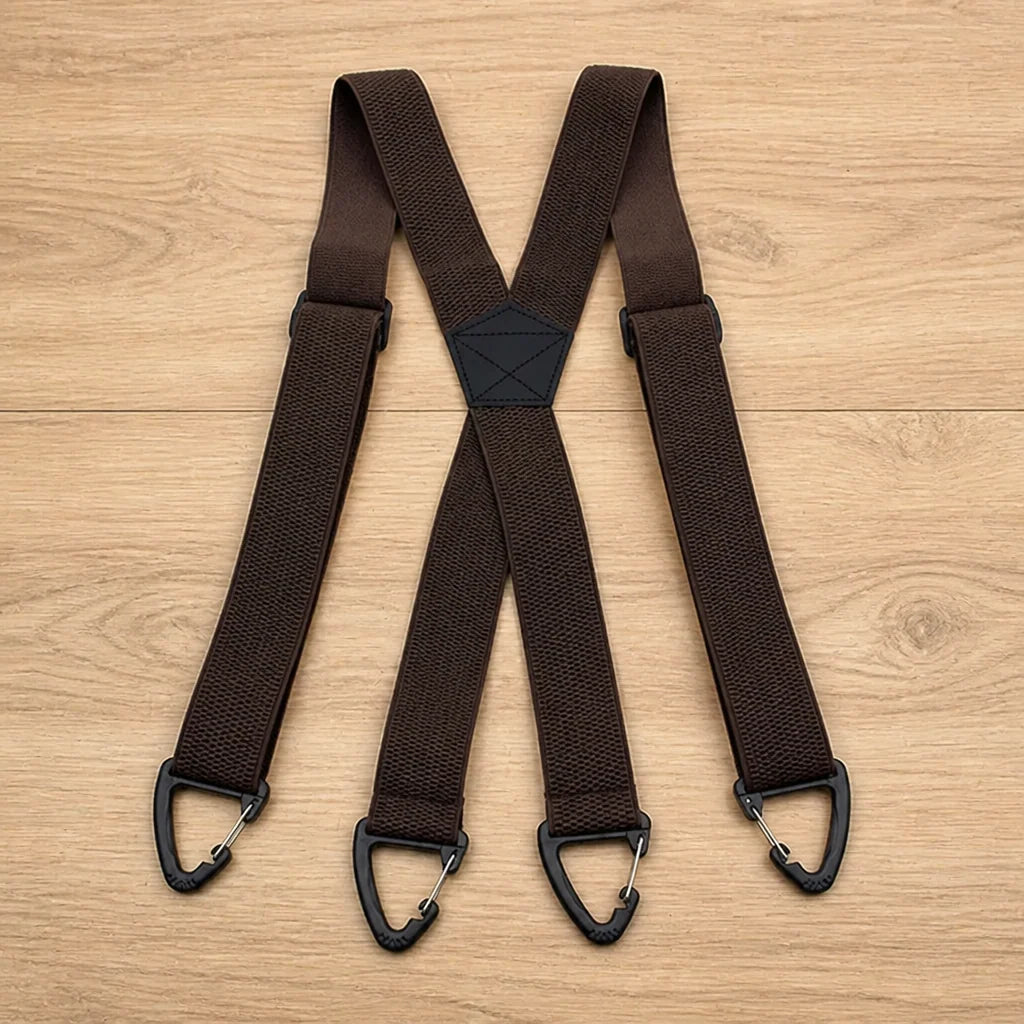 Suspenders Adjustable Elastic Straps Metal Hook Clips X or Y Back Style