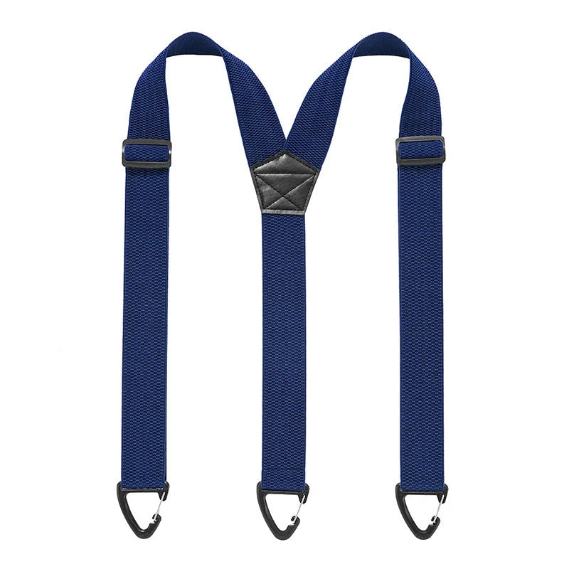 Suspenders Adjustable Elastic with Locking Carabiner Hooks