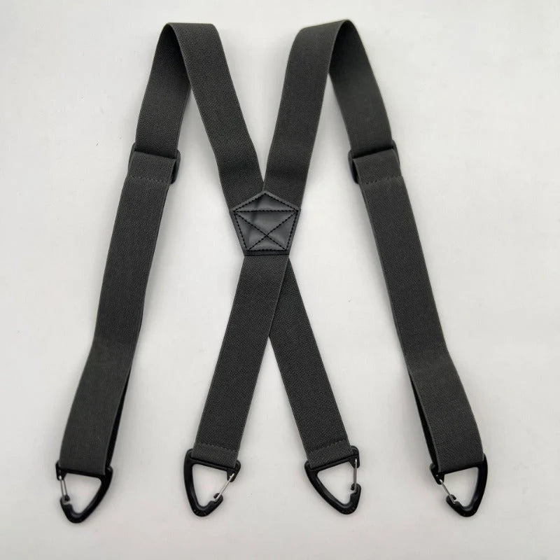 Suspenders Adjustable Elastic with Locking Carabiner Hooks