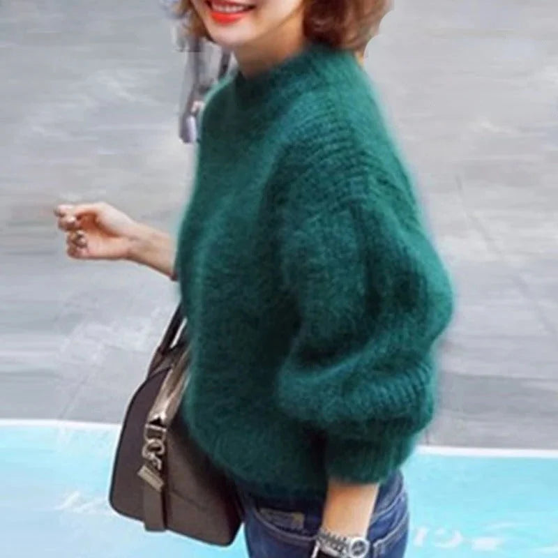 Sweater Oversized Open Knit Crewneck
