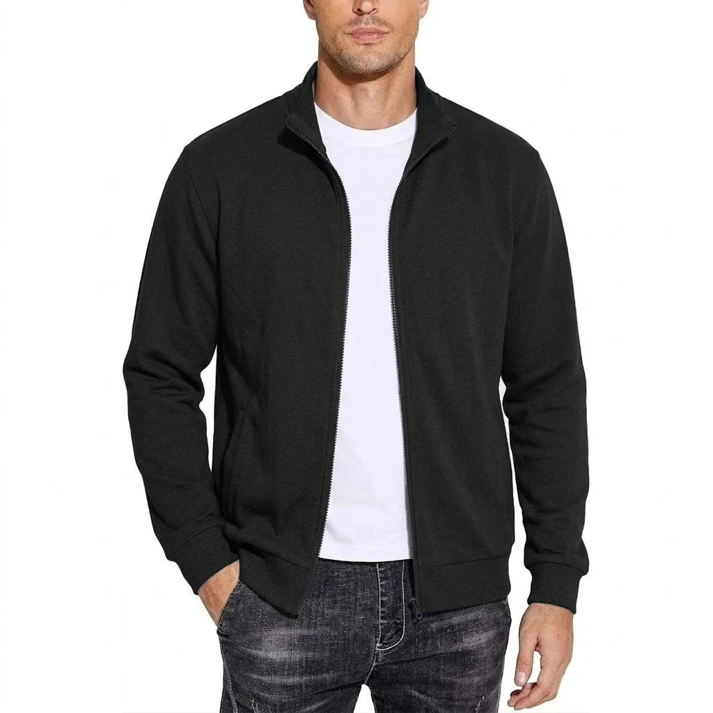 Sweatshirt Jacket Cotton Zip-Up Relaxed Fit