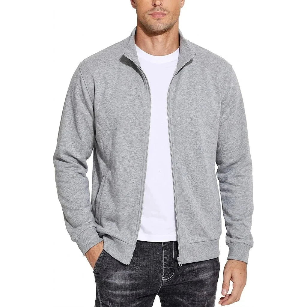 Sweatshirt Jacket Cotton Zip-Up Relaxed Fit