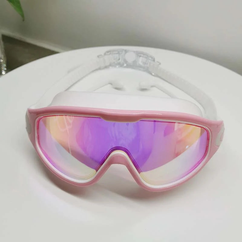 Swimming Goggles Anti-Fog 180° Wide View Adjustable Strap