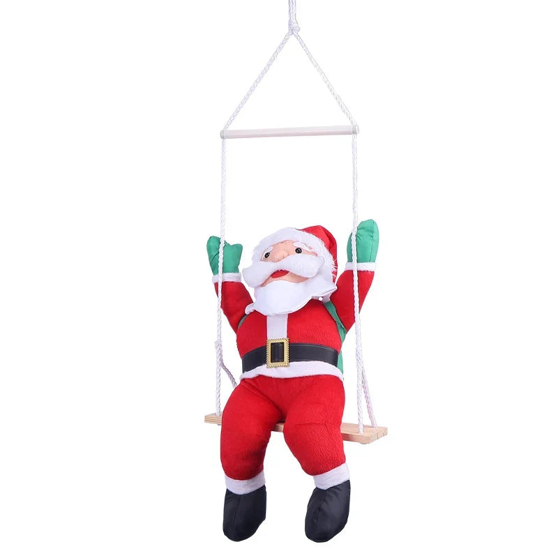 Swinging Santa Decoration Lightweight Fabric Indoor & Outdoor