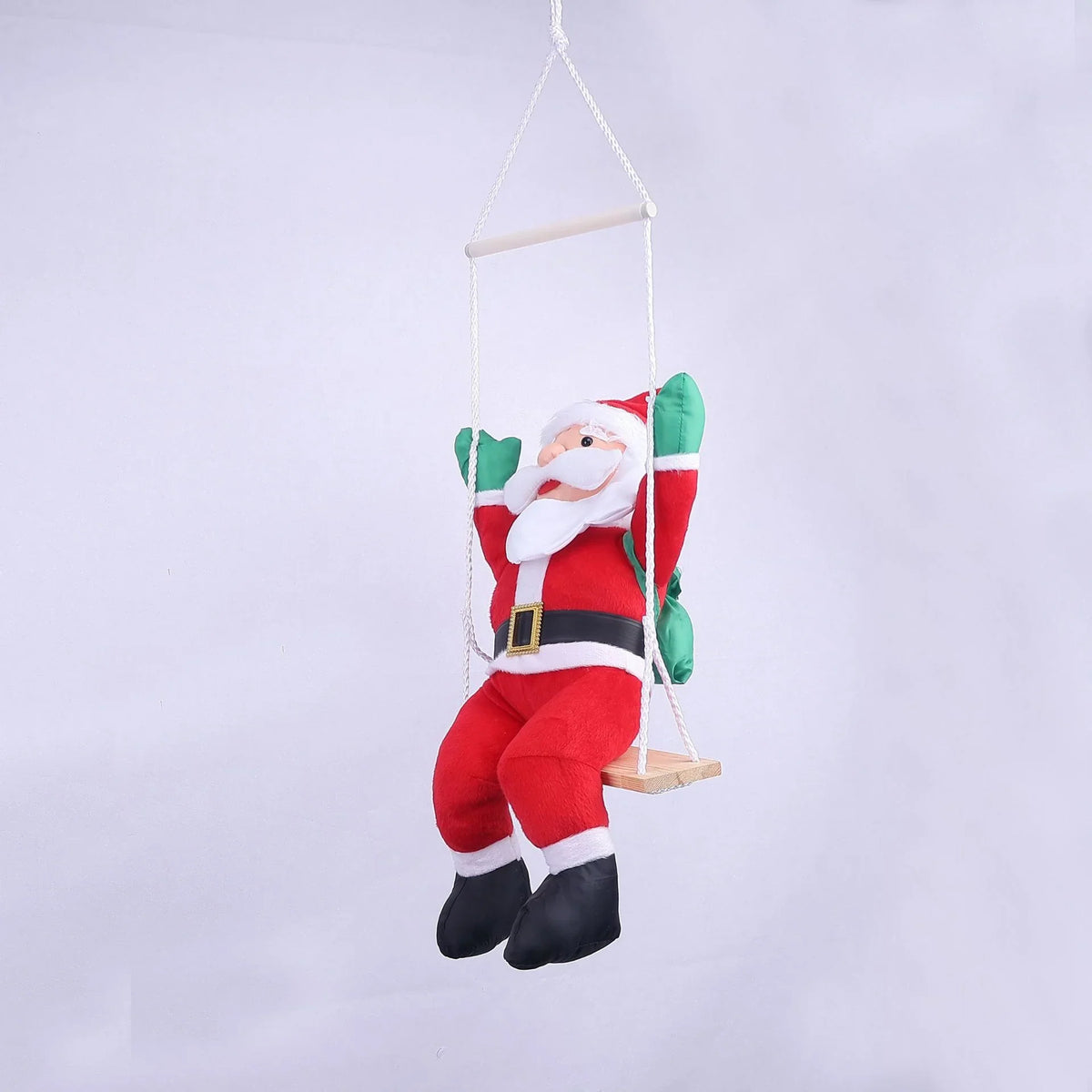 Swinging Santa Figure Lightweight Fabric Indoor & Outdoor