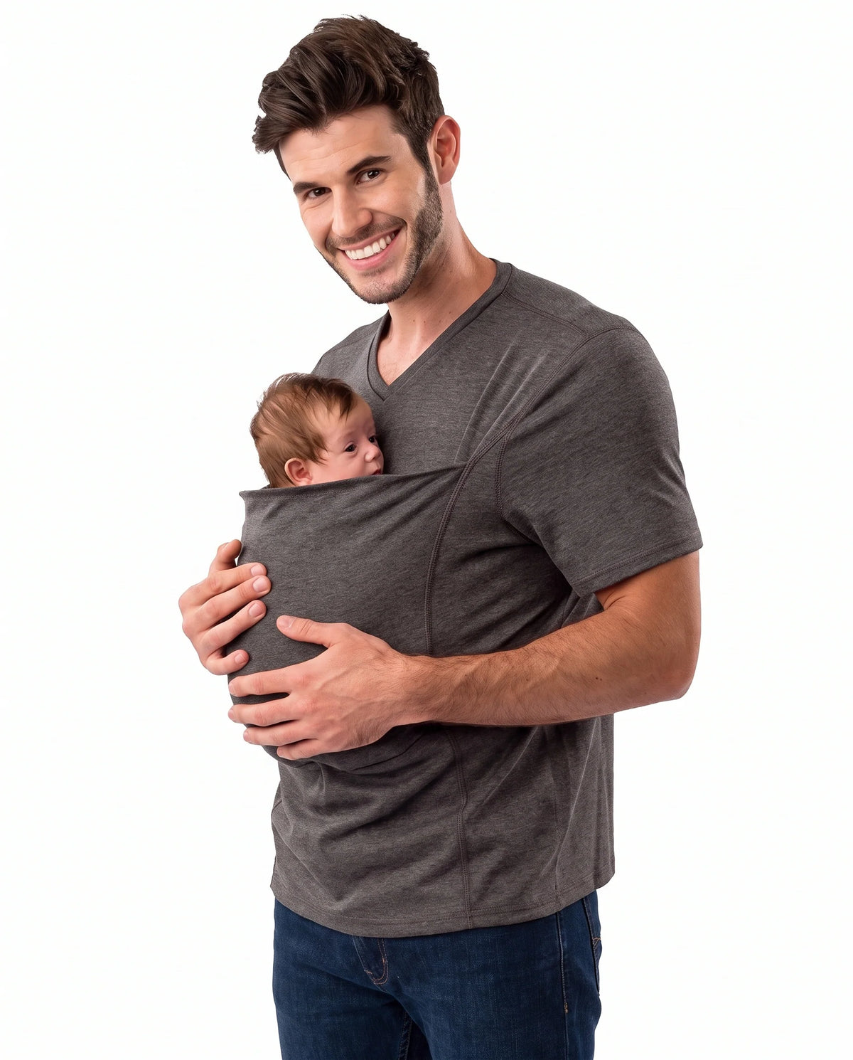 T-Shirt Skin-to-Skin Kangaroo Pocket Hands-Free