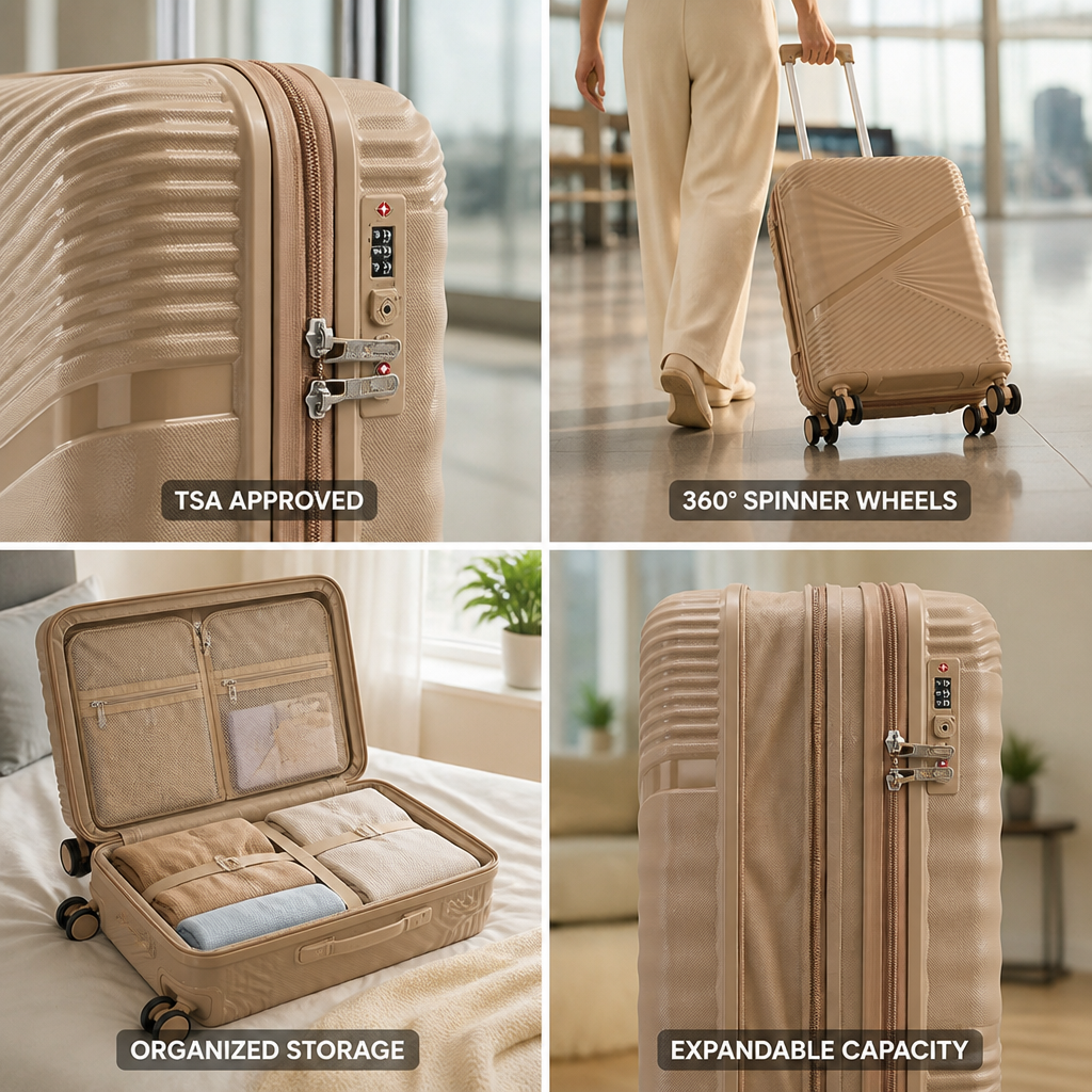 TSA-Approved Polycarbonate Spinner Carry-On (20")