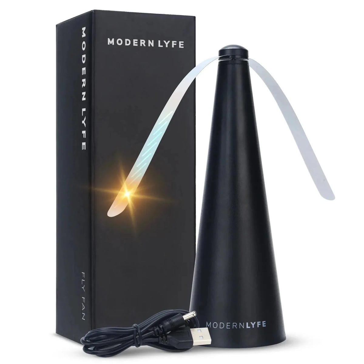Table Fly Fan Holographic Blades USB & Battery Powered