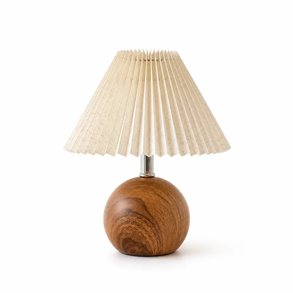 Table Lamp 3-Color Adjustable LED Pleated Shade & Metal Base