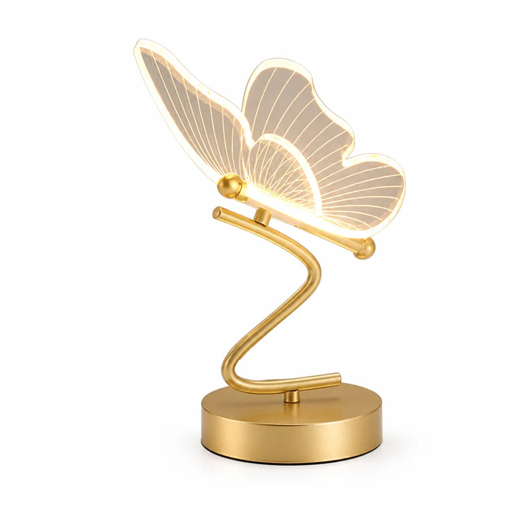 Table Lamp Butterfly Acrylic Wings Warm LED