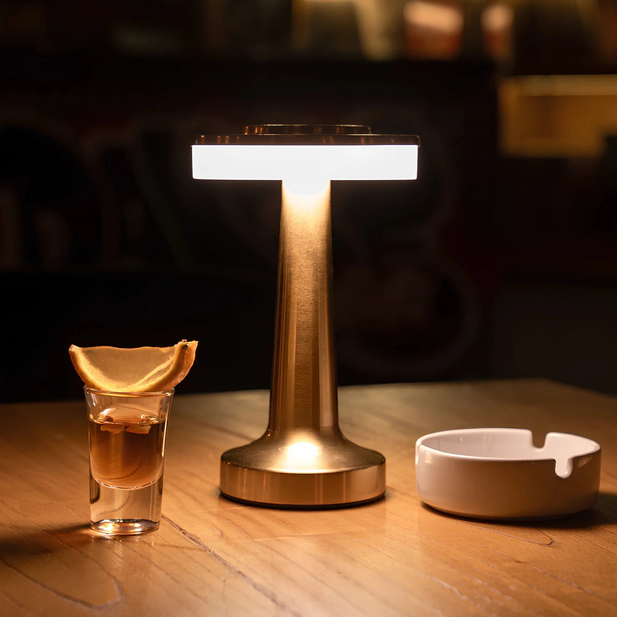 Table Lamp Cordless Metal USB Rechargeable & Dimmable