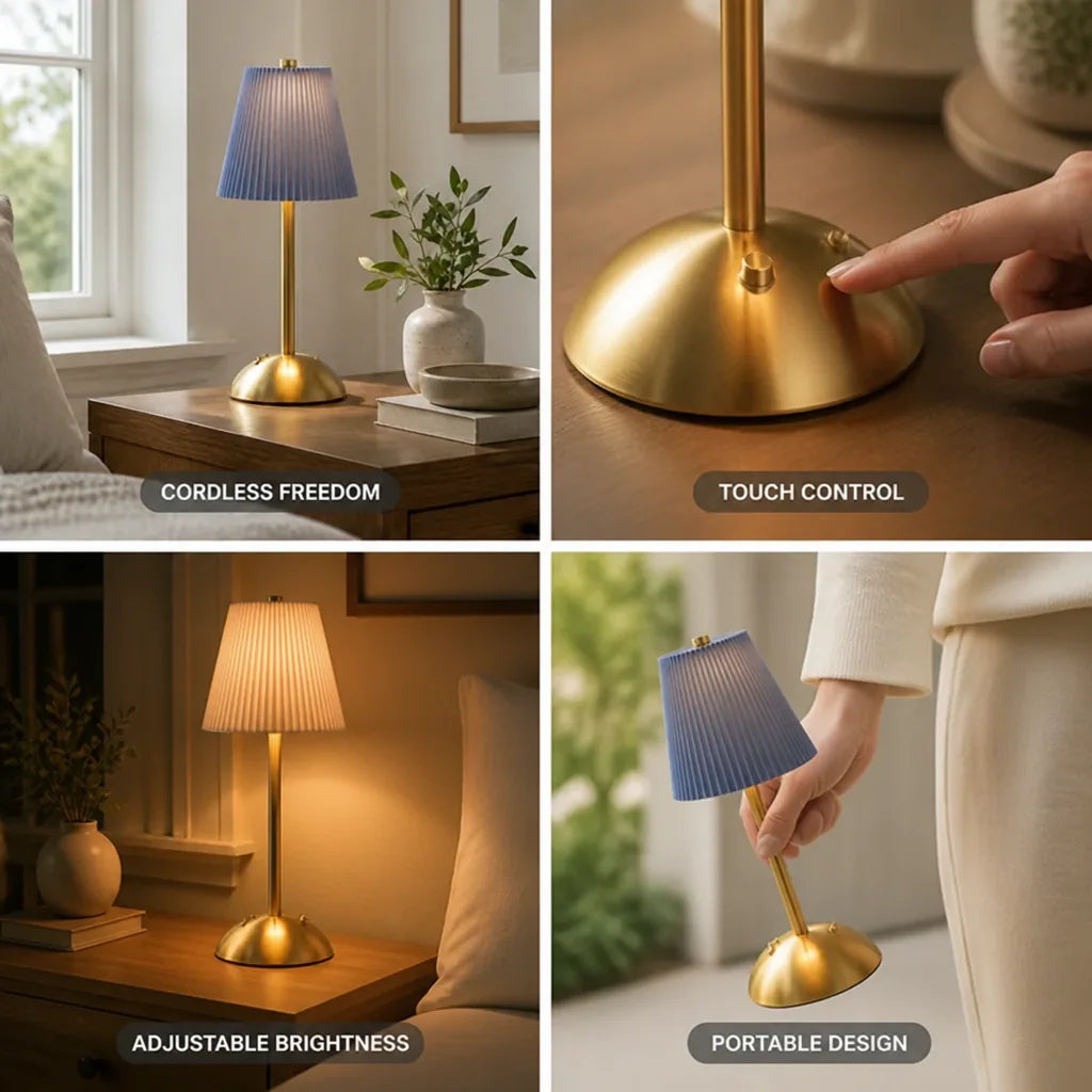 Table Lamp Cordless Rechargeable Touch Control LED