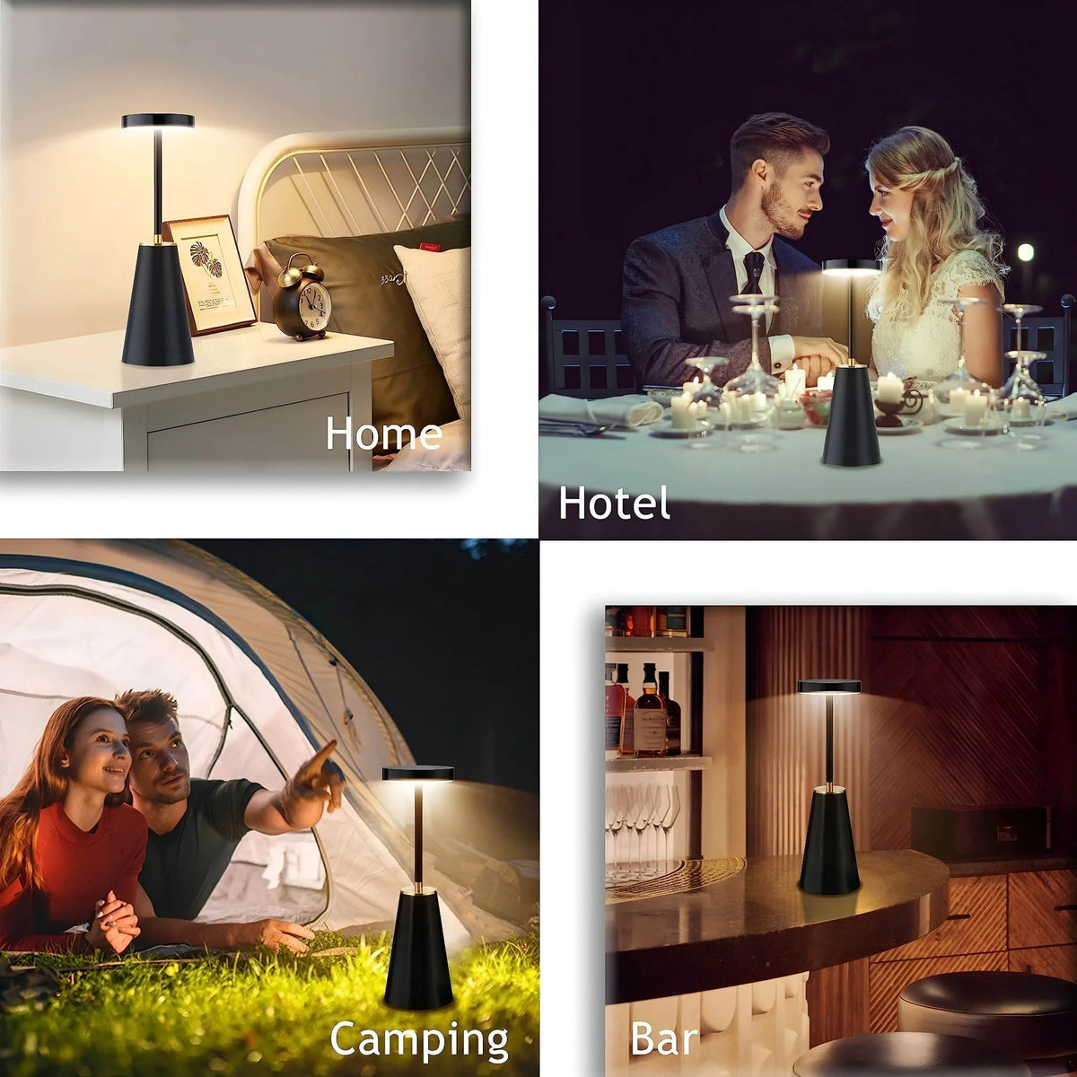 Table Lamp Cordless Rechargeable Touch Dimming