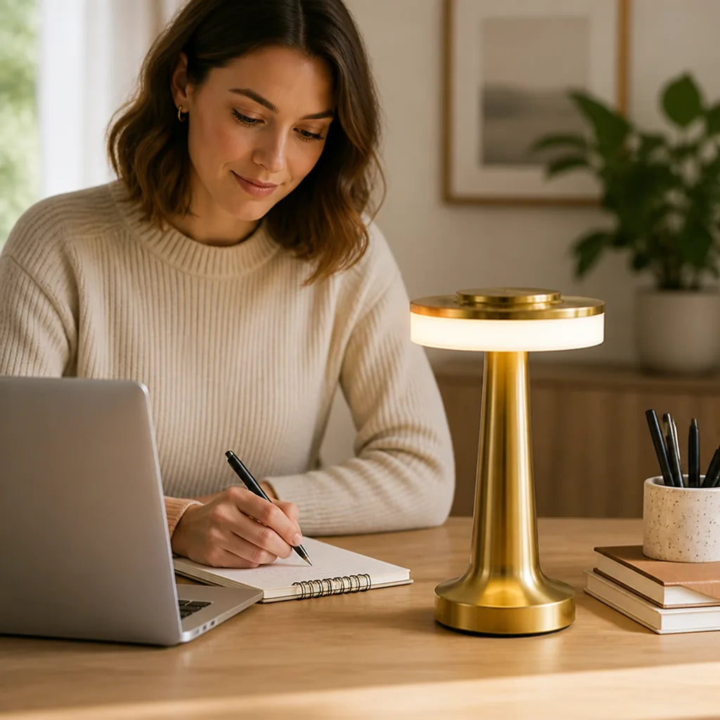 Table Lamp Cordless Stepless Dimming Three Color Modes