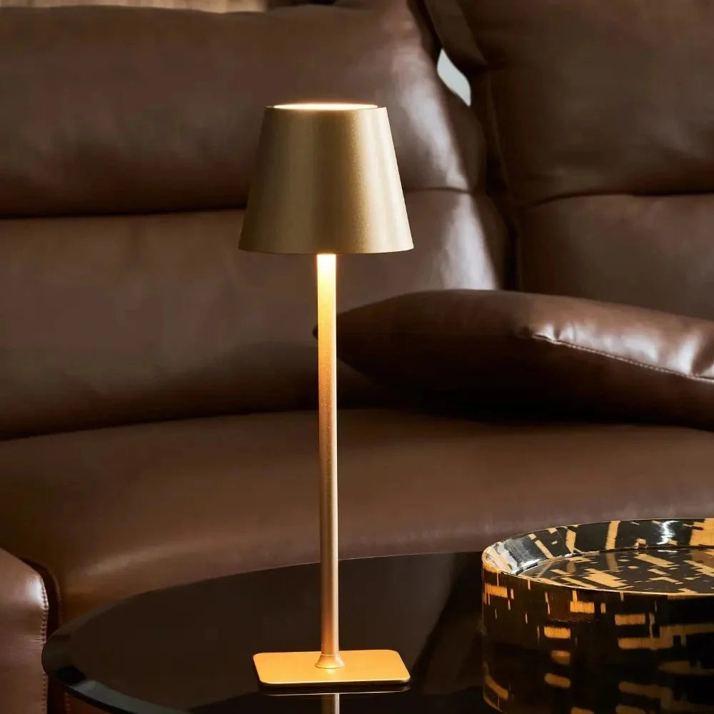 Table Lamp Cordless Touch Dimmable Weighted Metal Base