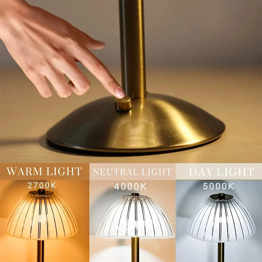 Table Lamp Cordless Touch Dimming USB Rechargeable