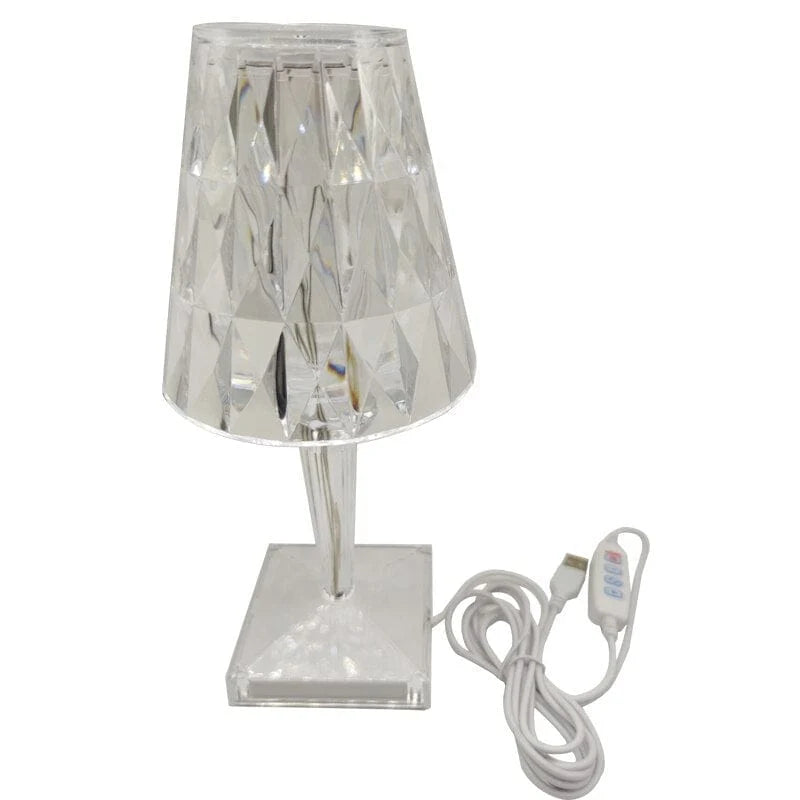 Table Lamp Diamond Design LED Touch USB